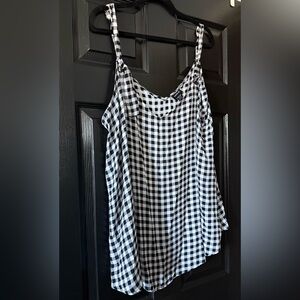 Torrid Black and White Checkered Camisole